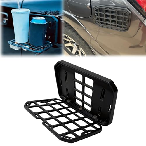 Mesa Plegable Magnética XICAOMP, Rack Lateral Overland, Mesa Portátil para Camping con Posiciones de Bloqueo Arriba/Abajo, Estación de Trabajo para Café y Porta Bebidas (Negro) miniatura 1