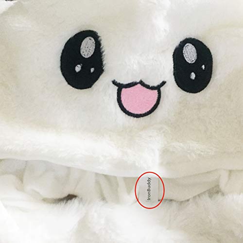Ironbuddy Rabbit Hat Ear Moving Jumping Hat Funny Bunny Plush Hat Cap For Women Girls, Cosplay Christmas Party Holiday Hat (White) #TOP5