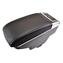 DEMULAX Mittelkonsolen-Armlehne aus Leder, Mittelkonsolen-Armlehnen-Aufbewahrungsbox, for Suzuki, SX4 2007–2013, for FIAT, Sedici Armlehne für die Mittelkonsole(Black Thread)