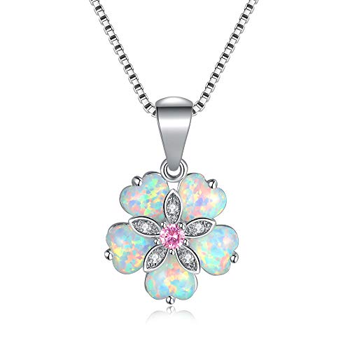 CiNily Opal Pendant Necklace Gold Plated Opal Jewelry Gifts for Women Girls Gemstone Necklaces