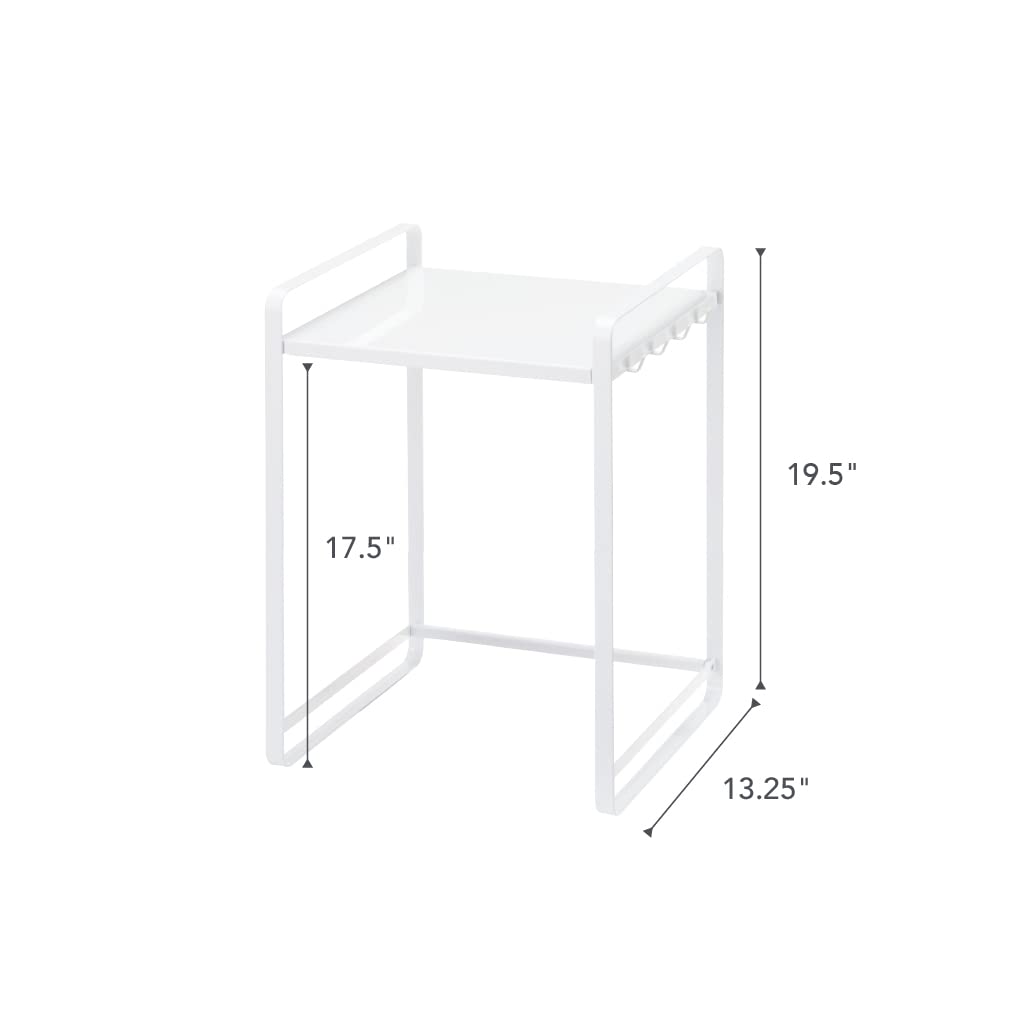 YAMAZAKI 3130 Tower Extendable Rack, White, Steel, 47.575 x 35 x 50 cm