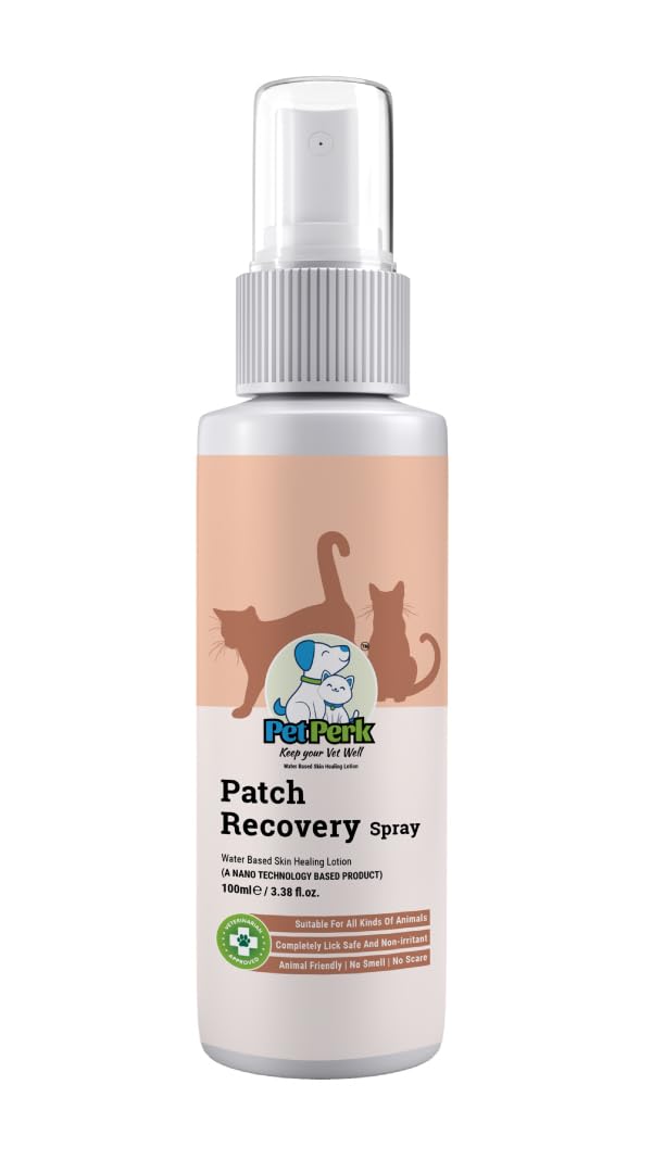 PET PERK Patch Recovery Spray For Cats Advanced Nanotechnology Based Formulation Promotes Swift Patch Recovery Effective Results Within A Week Cats(100 Ml,1 Piece) (B0CG9SWRNN) Amazon Price History, Amazon Price Tracker