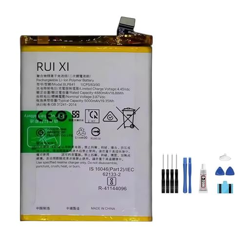 RUI XI Akku kompatibel mit OPPO Realme 8/Q3 5000 mAh 3,87 V BLP841 Handy-Akku