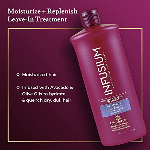 Infusium Moisturize And Replenish Professional Leave In Treatment, Avacado & Olive Oil, 33.8 Fl Oz #TOP1