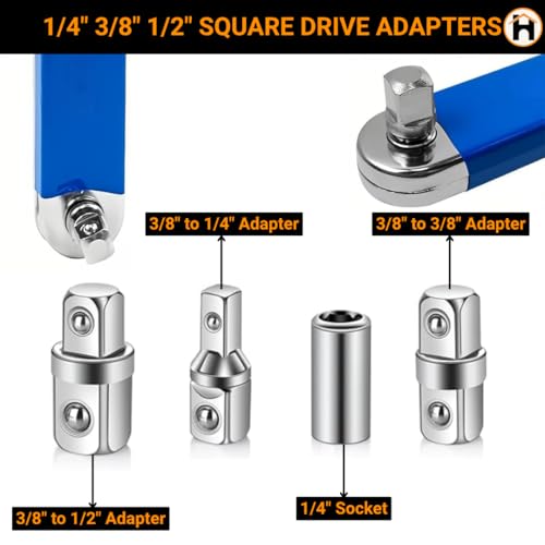 Image of Homdum Impact Extension Wrench Offset Design with Ratchet Mechanism for Automotive & DIY Use| Multi-Angle Offset Extension Wrench Durable Steel Ratcheting Tool for Home & Garage