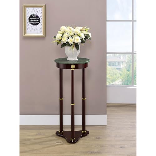 Jenvor Elna Merlot and Green Accent Side Table Round Top