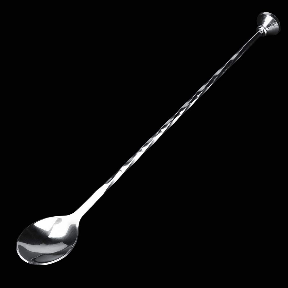 Cocktail Drink Mixer Stainless Steel Mixing Spoon Ladle Muddler for Bars and Parties
