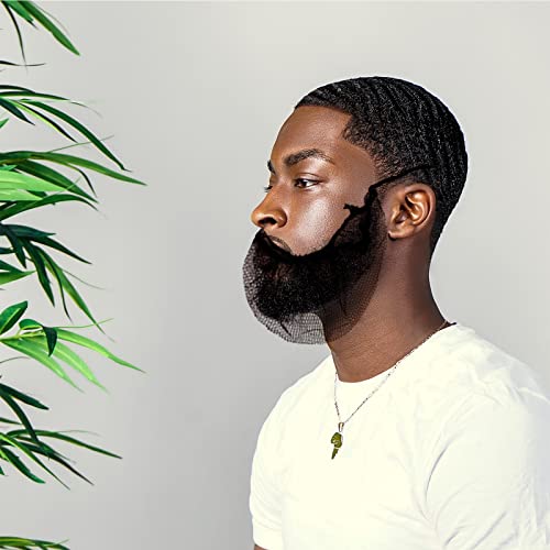 100Pcs Beard Nets Disposable Nylon Protective Beard Covers With Single Loop For Men Food Service Safe Clean Work Environment(Black+Brown) #TOP2
