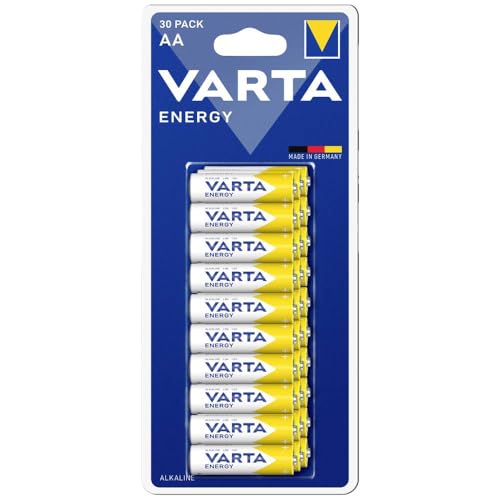 Varta Energy 4106229630 AA Stilo LR06 Batterie Alcaline, Confezione da 30 Pile, Blister risparmio