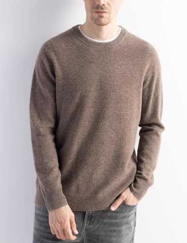 Men's 100% Merino Wool Sweater 2025 Fall Winter First-Line Ready to Wear Crew Neck Long Sleeve Seamless Knit Sweater3
