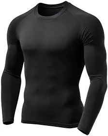 Camisa Térmica Masculina Segunda Pele Proteção Uv F7NEWSTYLE (BR, Alfa, M, Regular, Preto)