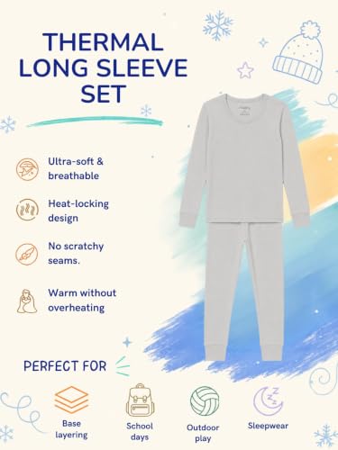 Image of mackly Kids Thermal Set for Boys, Cotton Full Sleeve Winter Wear | 1 Pack