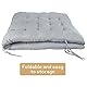 PLULON Graue Gartenbankauflage, 3-Sitzer-Gartenstuhlauflage, Veranda-Schaukelstuhlauflage, Sitzbankauflage, Matte, Möbelauflage für Garten, Terrasse, Rasen, Liegebank, 150 x 48 cm (grau)
