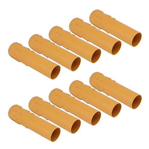Stylebest 10PCS Candle Drip Sleeve Candle Tubes White Candle Covers Candle Socket Covers Plastic Candle Covers for Wall Lamp Chandelier Lamp Holder Christmas Decoration(4 Inch)(Yellow) - Image 2