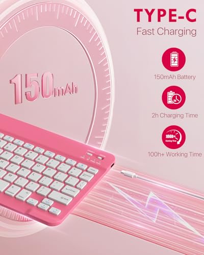 MoKo Keyboard Case for iPad 10th Generation Case with Keyboard, iPad 10th Generation Keyboard with Pencil Holder, Multi-Angle Detachable Bluetooth Keyboard for iPad 10th Generation - Image 6