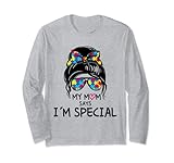 Photo Gallery autismo messy bun orgoglioso autismo mamma mia mamma dice sono speciale maglia a manica Photo Gallery autismo messy bun orgoglioso autismo mamma mia mamma dice sono speciale maglia a manica