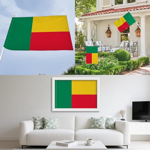 Bannière nationale béninoise résistante aux UV et intempéries double face - 5