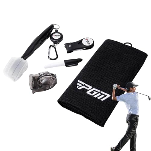 Kit de golf pour hommes portable pour nettoyer les clubs et réparer le gazon
