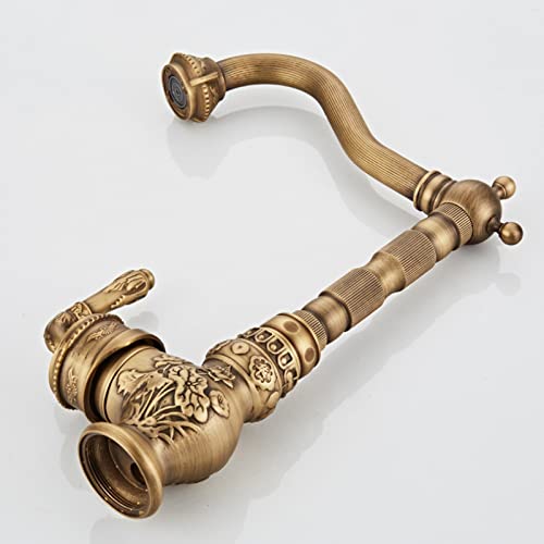 Robinet lave-mains rétro orientable en laiton pour optimiser l'espace du lavabo