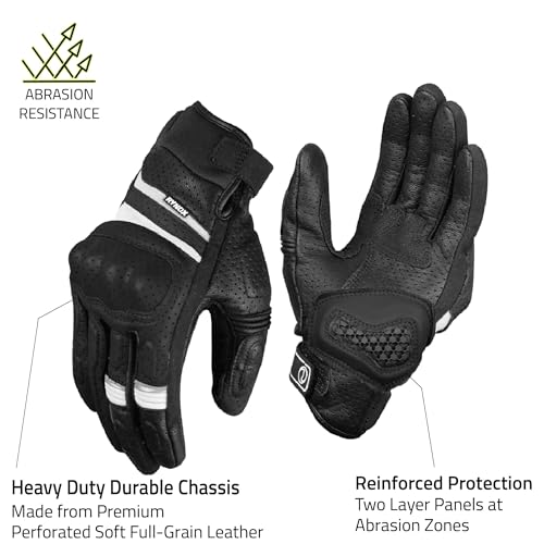 Rynox Air GT Gloves Black, Large Black White - Image 6