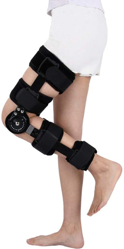 Rodilleras menisco y ligamento para Artritis Soporte de Rodilla de Rodilla a bisagras estabilizador de Rodilla for la lágrima de acl o menisco, rótula (Size : Left)