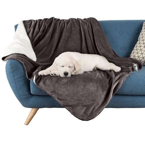 PETMAKER Dog Blanket - 60x70in Reversible Sherpa Blanket - Throw ...