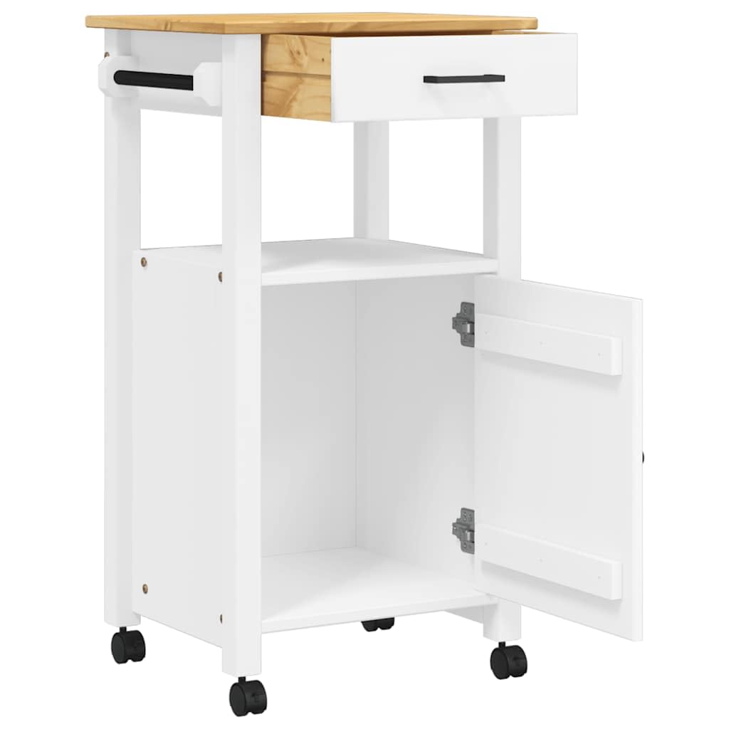 vidaXL Küchenwagen Monza 48x40x88,5 cm Massivholz Kiefer