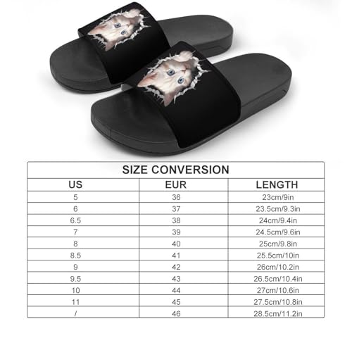 Cat Peeking Out Hole House Sandals Non-Slip Bathroom Slippers Beach Summer Shoes for Men Women2
