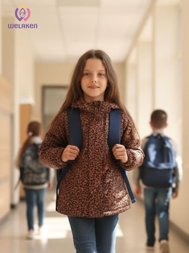 WELAKEN Fleece lined Jackets with Water-Resistance Frabic for Kid's & Toddler II Girl's Rain Jacket & coats3