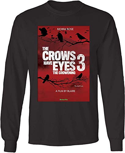 Schitt's Creek The Crows Have Eye's 3 Long Sleeve Tee, Movie Inspired Long Sleeve Tee, Unisex (Black, Size L)