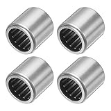 QUARKZMAN 4 Stück Nadellager, HK1622 Bohrung 16mm Außendurchmesser 22mm 22mm Breite Stahlrollenlager Offenes Ende für Mäher, Rasentraktor, Automotive