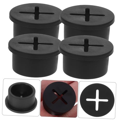 ULTECHNOVO 12 piezas Grommets de goma para gestión de cables bajo escritorio, cubiertas para agujeros de cables miniatura 4