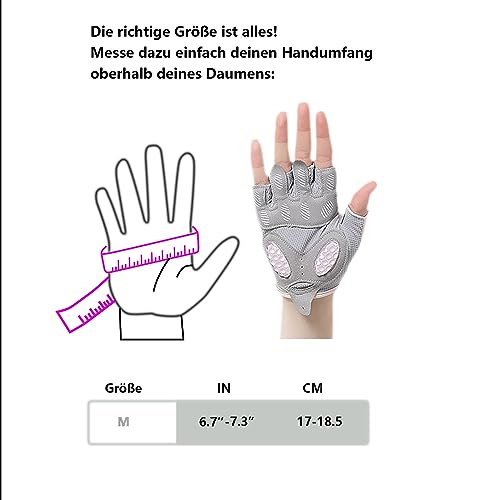DoocliB Guanti sportivi da donna, per fitness, in