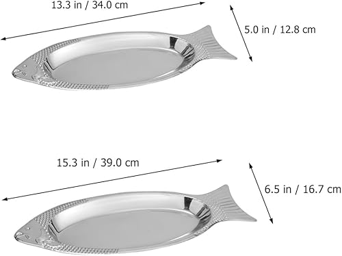 Miniatura 2 de Platos de cena de acero inoxidable, platos de campamento, platos ovalados de metal, platos para servir, bandeja de frutas, soporte para postre,