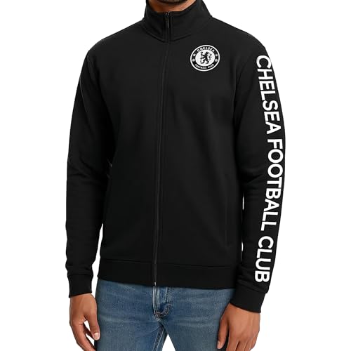 Icon Sports Officially Licensed Chelsea FC track Jacket - Unisex Adult - CHL78TJ Black XL