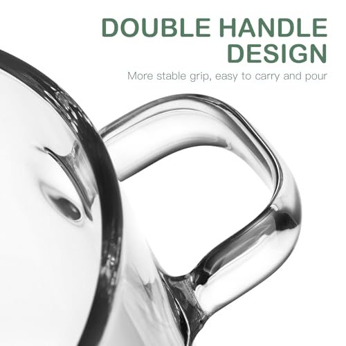 Casserole en verre borosilicate 1900 ml avec couvercle et double anse