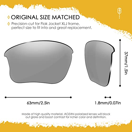 Image of ANSI Z87.1 Replacement Lenses For Oakley Flak Jacket XLJ OO9009 Sunglasses - Gainsboro