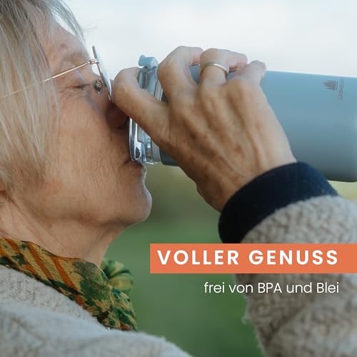 Groenenberg Thermobecher 440 ml | Kaffeebecher to go 100% Auslaufsicher | Hält mind. 4 h warm | Coffee to go Becher aus recyceltem Edelstahl – Ansicht 5