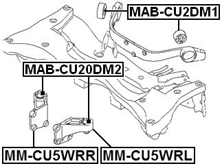 Amazon.com: Left Rear Differential Mount Febest MM-CU5WRL Oem  