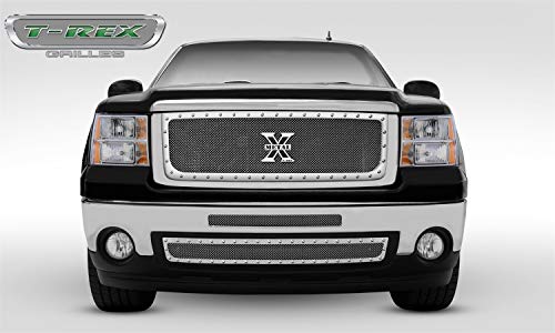 T-Rex Grilles Grilles 6712060 Large Mesh Stainless Polished Finish Xmetal Grille Insert For Gmc Sierra 2500Hd/3500 #TOP1