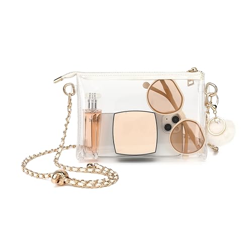 Image of YGR Womens Clear Bag for Stadium Events PVC Small Crossbody Purse for Concert, Party Sports Stadium Approved Present