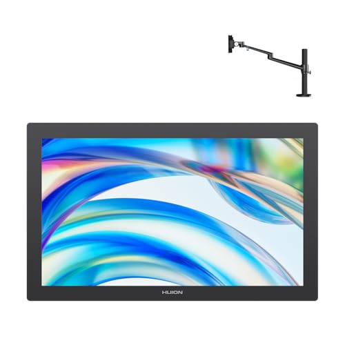 Image of HUION KAMVAS Pro 24 (Gen 3) Touch Drawing Tablet with Screen Bundle HUION Single Monitor Arm