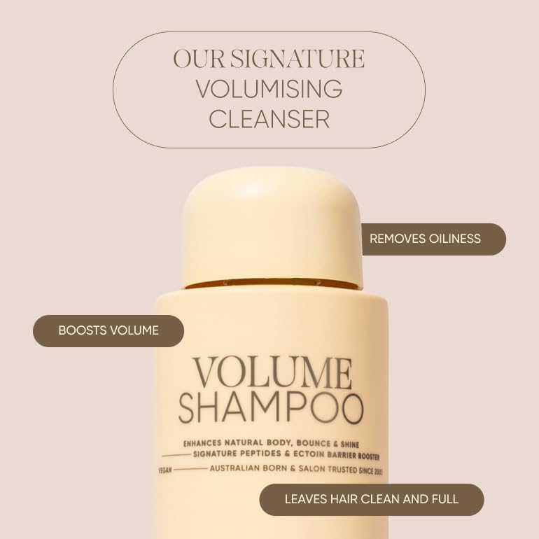 NAK Signature Volume Shampoo 350ml - Volumizing, Sulfate-Free Formula to Add Body & Bounce for Fine, Flat Hair with Peptides & Vegan Complex