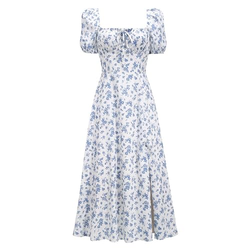Robe de Laitière au Design Soigné Robe Bohème Fleurie aux Finitions Premium