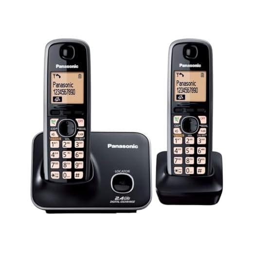 Panasonic Single Line 2.4GHz KX-TG3712SXB Digital Cordless Telephone (Black)