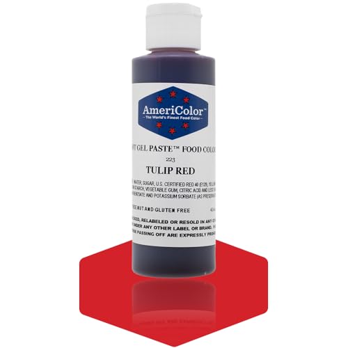 Americolor Soft Gel Paste Food Color, 4.5-Ounce, Tulip Red