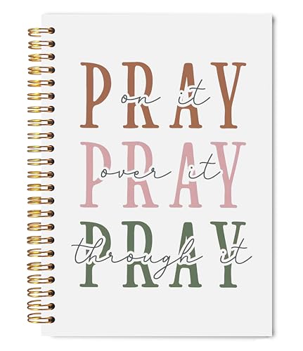 Carnet de prière chrétien à spirale 14x21 cm avec couverture rigide