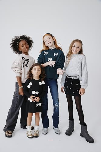 Image of The Children's Place Girls' Long Sleeve Crew Neck Pullover Sweater