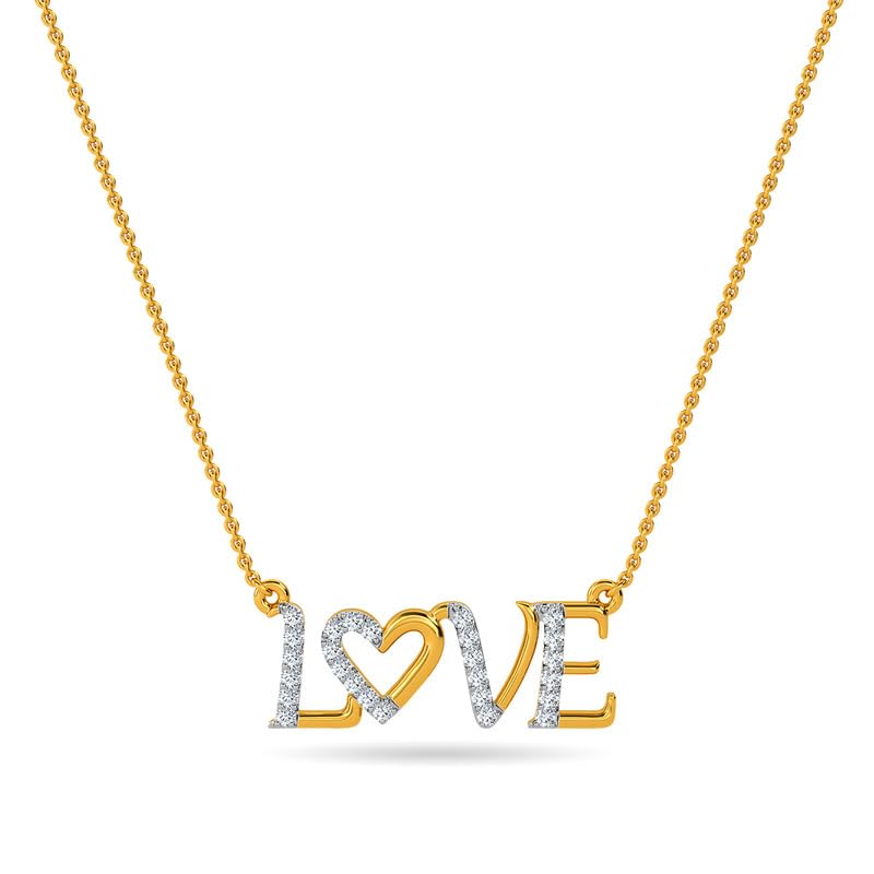 Image of KISNA JEWELS 18K BIS Hallmark Pure Yellow Gold & SI Real Diamond Pendant for Women
