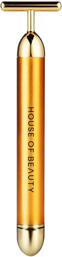 ボディ・フェイスケア 24K beauty gold bar 9000+ HOUSE OF BEAUTY T Shape Brass Head Bar Face Massager With 24k